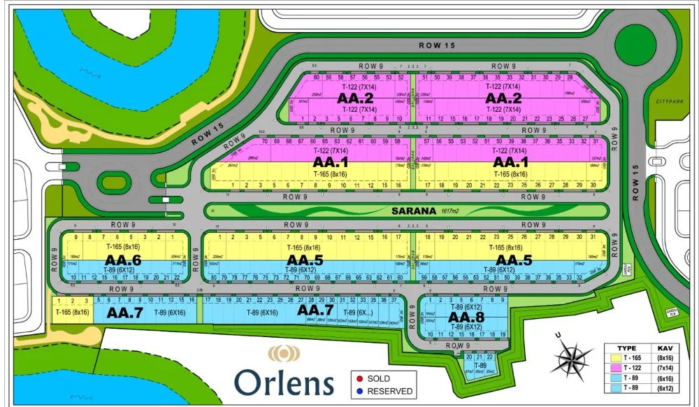 Orlens Cluster Site Plan - Modern Minimalist Layout
